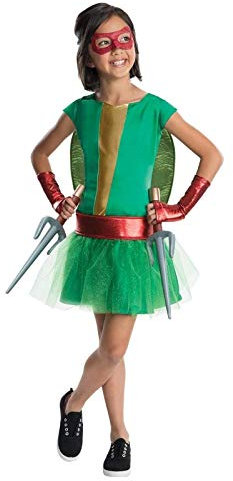 Teenage Mutant Ninja Turtles Raphael Kostüm Mädchen Deluxe
