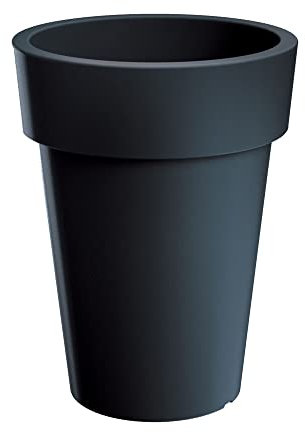 Prosperplast Maceta 19,6 cm Antracita Redondo de plástico Macetero Macetero Macetero