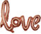 DekoRex® Folienballon LOVE Schriftzug rosegold
