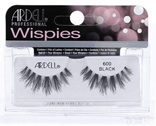 Ardell Pestañas postizas Naturales Wispies Cluster 600 | Color Negro | Incluye pegamento | 1 par de pestañas | ideales para lucir una mirada intensa y natural.