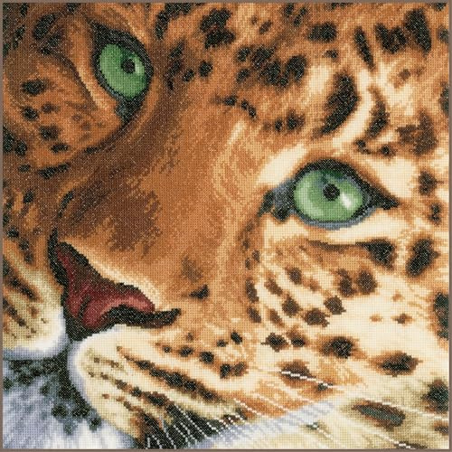 Lanarte Counted Cross Stitch KIT Leopard (AIDA)