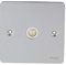 Schneider Electric Ultimate Flat Plate - Single TV Aerial Socket, GU7230WPC, Polished Chrome with White Insert