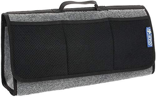 Sumex 2808032 Kofferraumtasche aus schwarzem Teppichbodenstoff mit Klettverschluss, 50 x 25 cm