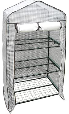 Invernadero de Jardin Portatil PVC3 Niveles 125 cm. Cultivo de plantas, esquejes, semilleros, etc.