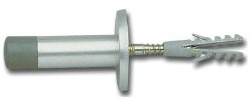 Wandtürpuffer - WG, 90 mm, mit Gummikappe, silber eloxiert ; 1 Stück