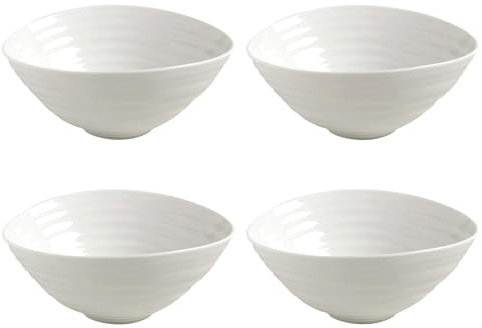 Portmeirion Sophie Conran Sorbet/dessert Dish, Porcelain, White, 15 x 15 x 6.6 cm