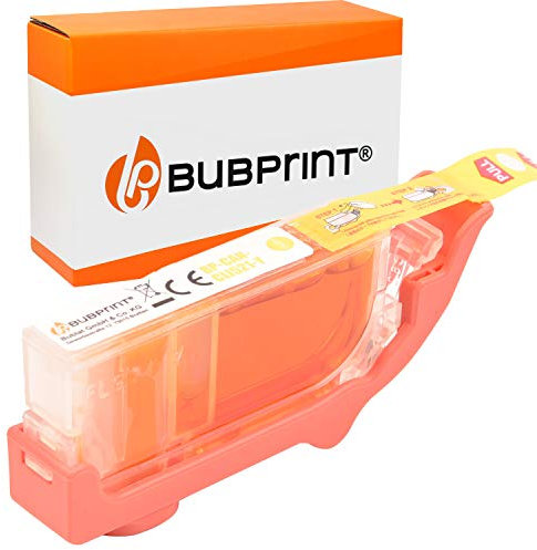Bubprint Druckerpatrone kompatibel als Ersatz für Canon CLI-521Y CLI 521Y für Pixma IP3600 IP4600 IP4700 MP540 MP550 MP560 MP620 MP630 MP640 MP980 MP990 Yellow