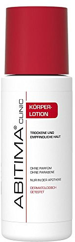 ABITIMA CLINIC Körperlotion 200 ml - bei trockener Haut, mit natürlichen Ölen, Vitamin B3 & Sheabutter, schnelle Feuchtigkeitsregulierung, zieht schnell ein, nicht fettend