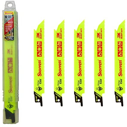 Starrett Bi-Metal King Cut Heavy Duty Reciprocating Saw Blade 150mm (6-inch) - Pack of 5