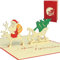 Lin - POP UP Karten Weihnachtskarten, 3D Karte Weihnachtskarten Weihnachtsmann Santa Claus auf Rentier, N411