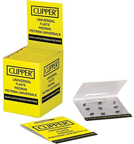 Clipper Universal Flints Steine 24 x 9 Per Pack by Clipper Schwarz