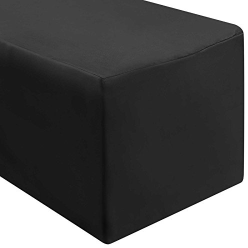 Lann's Linens Hochwertige Tischdecke für rechteckige Tische mit den Maßen 243,8 x 76,2 cm, Hochzeit/Bankett/Messe, Polyester-Stoffbezug, Schwarz
