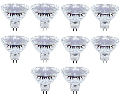 NCC-Licht 10 x Halogen Leuchtmittel 50W GU5,3 MR16 12V FL 50 Watt Lampe 38°