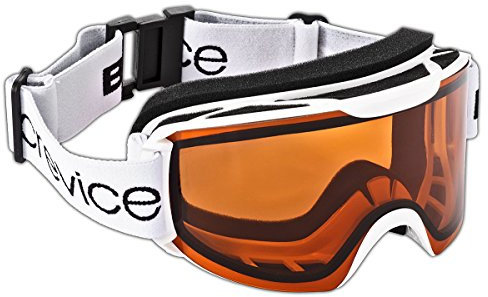 Black Crevice Skibrille im Frameless Design I Ski-Brille in verschiedenen Farben I Snowboard-Brille I bruchfeste Doppelscheibe I Anti-Fog-Beschichtung & UV 400 Schutz I größenverstellbar