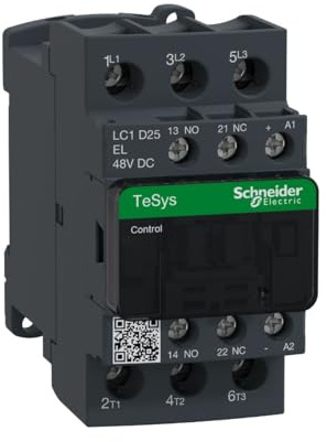 Schneider Electric TeSys D LC1D Leistungsschütz / 48 V Spule, 3 -polig 1 Schließer, 1 Öffner / 25 A, Wechslerkontakt