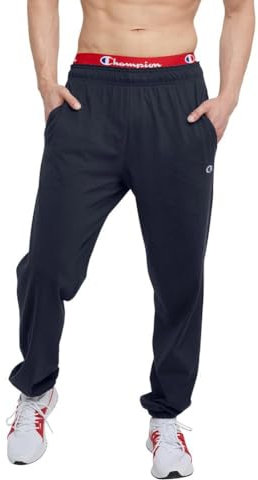 Champion Herren Trainingshose Sweathose aus Jersey mit Geschlossener Unterseite, Navy-407q88, M