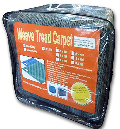 Multiple Widths & Lengths... Suits Caravan Awning | Marquees | Gazebo | Camping | Leisure | Festival. A Flatter Laying, Better Performing and Longer Lasting Outdoor Flooring. (3m x 3m Blue)