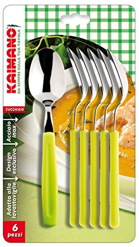 Kaimano KDN760206E Dinamik Cucchiai in acciaio inossidabile, Verde, 6 Unità