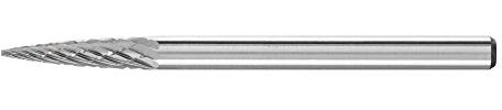 PFERD HM-Frässtift, Spitzbogenform SPG, Zahnung 3 PLUS, Frässtift-ø 3mm, Schaft-ø 3mm, Länge 43mm, 21222683 – für universelle Anwendungen auf den wichtigsten industriell verwendeten Werkstoffen