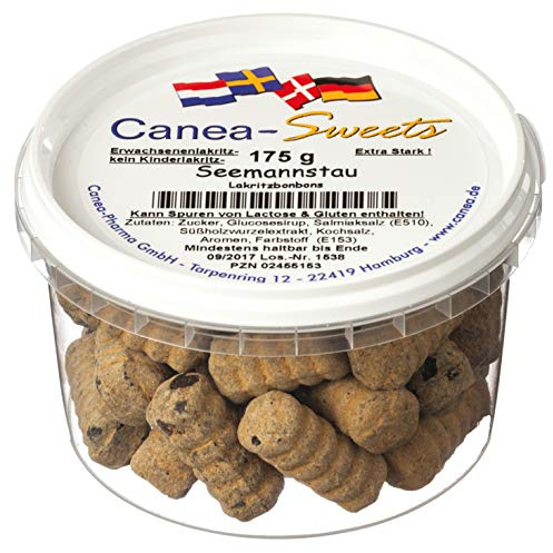 Canea-Sweets SEEMANNSTAU Lakritzspiralen Lakritz, 1er Pack (1 x 175 g)