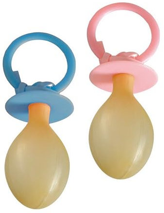 P'TIT Clown - 69064 - Riesensauger - Humorvolles Verkleidungszubehör - für Karneval, Gender Reveal, Neujahr, Geburt, Taufe, Clown - Zufällige Farben, pro Stück - 20 x 8 cm