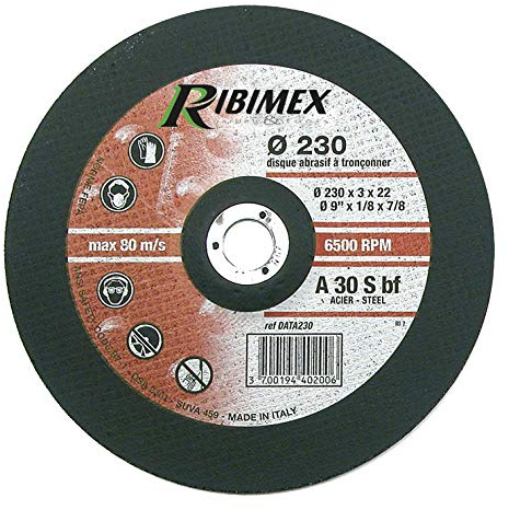 Ribitech PRDAEA230 Kabelscheibe, Stahl, 230 x 6.4 x 22.2 mm