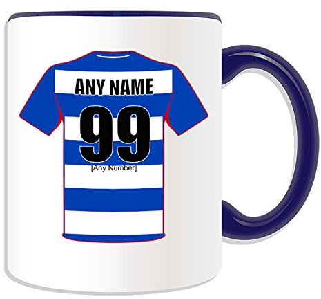 Personalised Gift - Reading Mug (Football Design Theme, Colour Options) - Any Name/Message on Your Unique Mug - The Royals Club