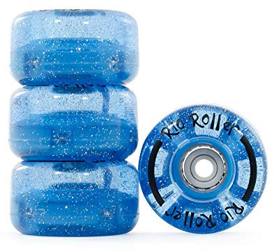 Rio Roller Light Up Rollen, Unisex Erwachsene S Blau (Glitter)