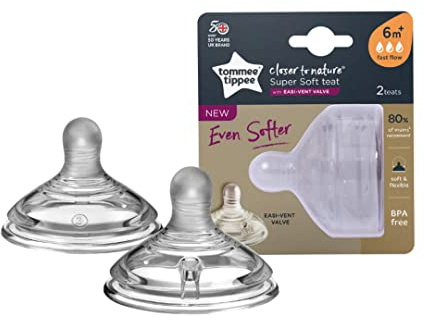 Tommee Tippee Closer to Nature Fast Flow Teats x 2