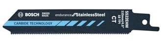 Bosch Professional Säbelsägeblatt S 522 EHM Endurance for Stainless Steel (für Edelstahl, 115 x 19 x 1 mm, Zubehör Säbelsäge)