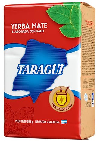Yerba Mate (Hierba Mate) con palo Taragüi Original 500 gr. 10 (diez) paquetes de 500 gramos. Infusión típica de países como Argentina, Uruguay y Paraguay. Bebida energética con excelentes propiedades nutricionales.