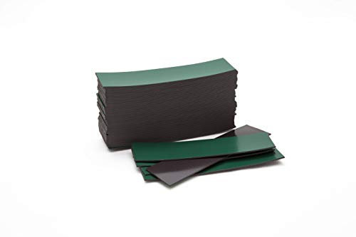 magnetische Etiketten 20x80mm, grün, 50 Stück - magnetische Etiketten, Lager-Magnetschilder, zugeschnittene Etiketten, beschreibbar