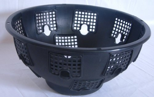 Easyfill Pack of 4 Large hanging baskets 15 Black, free swivel hook
