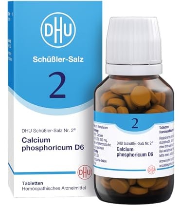 DHU Schüßler-Salz Nr. 2 Calcium phosphoricum D6, 200 St. Tabletten | Das Mineralsalz der Knochen und Zähne – das Original – umweltfreundlich im Arzneiglas