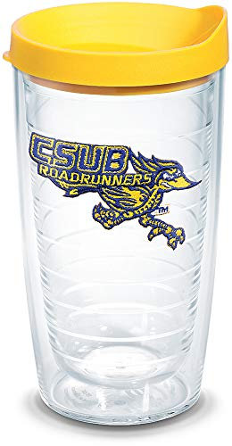 Tervis CSU Bakersfield Roadrunners Logo Becher mit Emblem und gelbem Deckel, 473 ml, transparent
