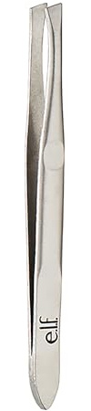 e.l.f. Slant Tweezer, Professional Quality Stainless Steel, Provides a Strong Grip, Removes Hairs Accurately, Shapes, Defines, Easy To Use, Ergonomically-Designed