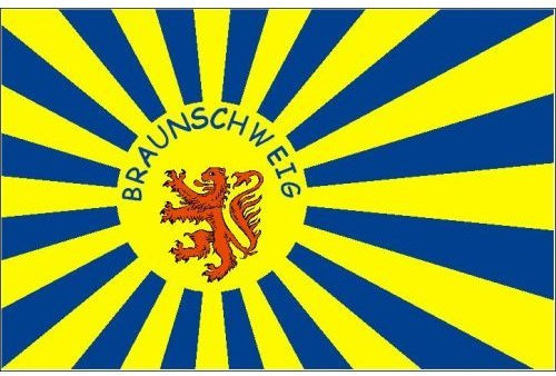 Braunschweig Silhouette Fussball Fahne Flagge Grösse 1,50x0,90m