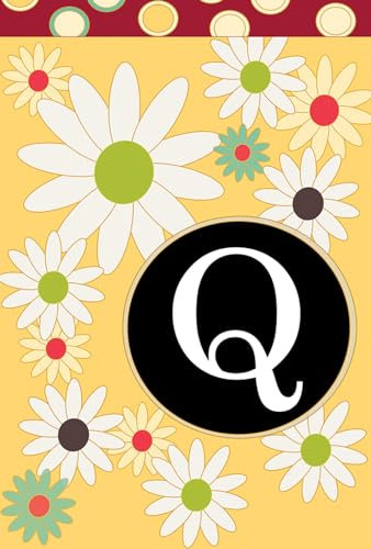Toland Home Garden Floral Monogramm Q 32,5 x 45,7 cm Dekorative Frühlingsblume Initiale Garten Flagge
