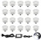 CHNXU 20er Set LED Einbaustrahler Kaltes Weiß Bodeneinbaustrahler 12V Ø30mm Deckenspots 0,6W 9LM Terrassenbeleuchtung Außen IP67 Wasserdichte LED Bodenleuchten Treppen Beleuchtung