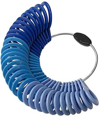 UK Finger Sizer Ring Gauge (B) : British Sizes A-Z +6 Plastic 32 Piece (40)