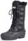 Polar Donna Tall Trapuntato Foderato di Pelliccia La Neve Tattico Montagna Impermeabile Ginocchio A Passeggio Stivali - Nero - UK4/EU37 - YC0356