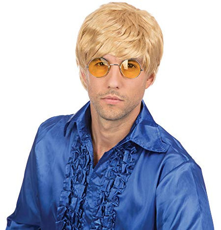 Bristol Novelty BW069 Perücke für Herren Kurz Blond, Multi-Colour, Einheitsgröße Halloween