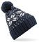 Beechfield B456 Fair Isle Snowstar Baby mütze, blau/weiß, Einheitsgröße