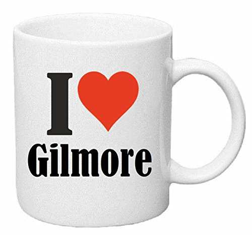 Reifen-Markt Kaffeetasse I Love Gilmore Keramik Höhe 9,5cm ? 8cm in Weiß