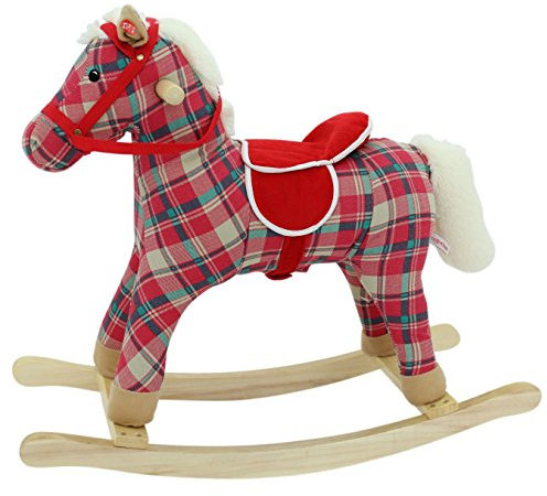 Sweety Toys Plüsch 5147 Schaukelpferd My Beauty sehr edel Baumwolle, rot