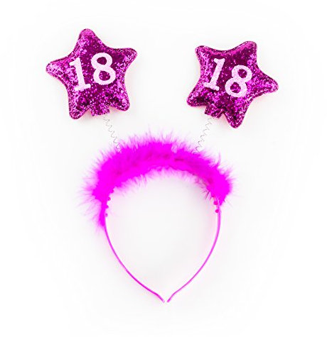 Oblique Unique Haarreifen 18. Geburtstag Pink