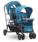 Joovy Big Caboose Graphit Ständer auf Dreifach-Kinderwagen, Ständer auf Tandem, Sitz- und Steh-Kinderwagen, Türkis