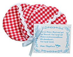 Wiederverwendbare Abschminkpads Baumwolle – Waschbare Wattepads 3er Set – Make-Up Entferner Pads – Nachhaltige Kosmetikpads – Reinigungs Pads Gesicht – 6 cm Rot Weiß Kariert