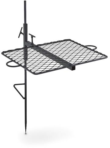 Guide Gear Campfire Grill Swivel Over Open Fire or Fire Pit, Height Adjustable w/Canvas Carry Bag