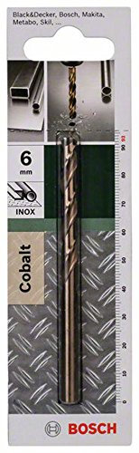 Bosch 2609255074 Foret à métaux rectifié HSS-Co DIN 338 - Longueur 93 mm - Diamètre 6 mm